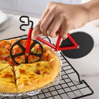 China Sustainable Stainless Steel Bike Pizza Slicer Cutter Wheel Bike Stainless Steel Pizza Cutter for sale