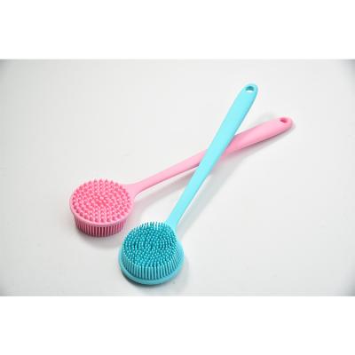 China Hot Selling Long Handle Healthy and Eco-friendly Shower Silicone Long Handle Massage Back Bath Brush for sale