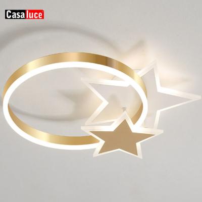 China Newest 2020 Modern Unique Art Design Product For Kids Room Modern Style Star Shape Led Ceiling Light for sale