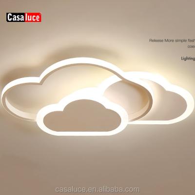 China Modern decorative ceiling lighting led lamp kids acrylic lamp beautiful cloud design for bedroom for sale