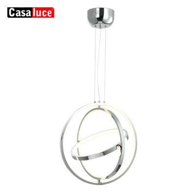 China New Modern Creative Design Decoration Unique Art Iron Aluminum Circle Led Pendant Lamp for sale