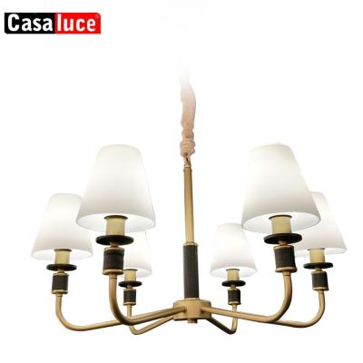 China Residential hot sale cheap price color home decoration casaluce brass chandelier for living room pedant light for sale