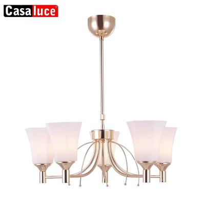 China Modern Decorative Living Room Decoration Hotel Home Modern Gold Color Glass Pendant Light with CE&ROHS for sale