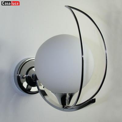 China Modern Design Decorative Shade Iron Vanity Light Hotel Bathroom LED Glass Wall Lamp for sale