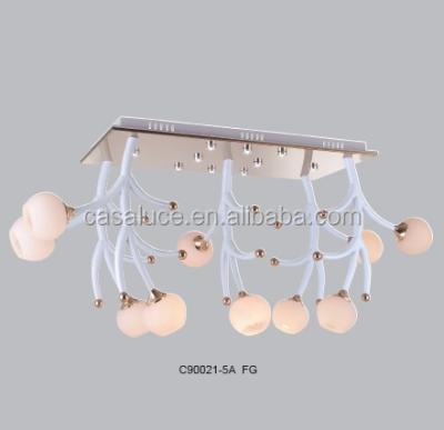 China Creative Decorative Hanging Iron Smoke Glass Balls Chandelier Bobeches for sale