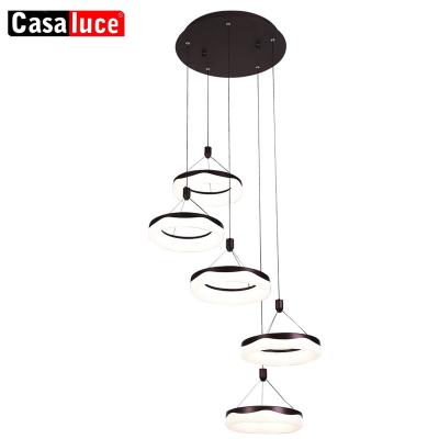 China New Fancy Design Modern Fancy Circle Ring Pendant Iron Surface Mounted Hanging Ceiling Light for sale