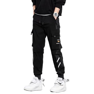 China Wholesale Anti-Wrinkle Side Pockets Cargo Pants Men Harem Pants Men Black Hip Hop Ribbons for sale