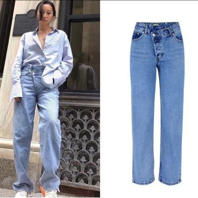 China Beautiful Breathable Hot Sale Women Plus Size Straight Leg Jeans Blue Jeans Women In Best Designs for sale