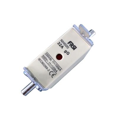 China NH000 Square Blade Porcelain Fuse Copper Link With Indicator for sale