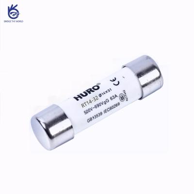 China Low Voltage RT14 Copper Cylindrical Ceramic Fuse With 14x51 Fuse Link for sale