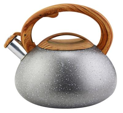 China Sustainable Chinese Stovetop Stove Top Tea Pot Kettles Stainless Steel Water Whistling Kettle For Wood Stove Price Color Box for sale