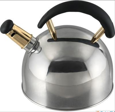 China Sustainable Manufacturer 201/304 Stainless Steel Whistling Kettle Camping Water Kettles Brew Kettle Bakelite Handle Tea Pot for sale