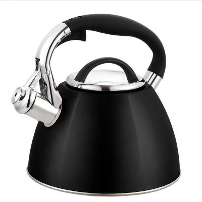 China Sustainable Fast Water Boil Small Portable Teapot Kettle Stove Top Kettle Stainless Steel Whistling Kettle With Silicone Coating for sale