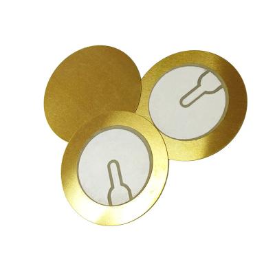 China Greeting Card 27mm Silver-Copper Piezo Ceramic Buzzer Element Piezo Disc for sale