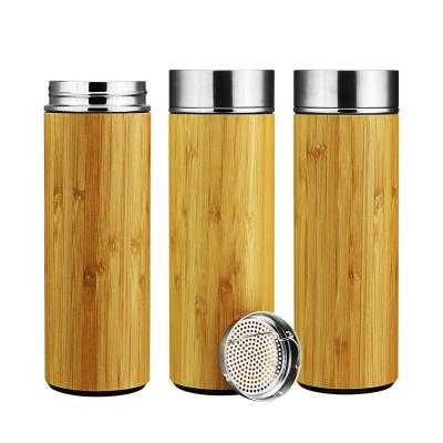 China 2020 Sustainable Stainless Steel Bamboo Outdoor Coffee Mug With Lid for sale