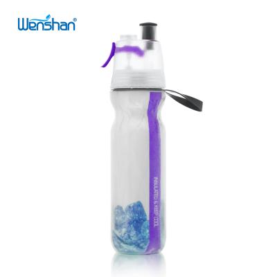 China 500ml Sustainable Mist Spray Drinking Water Bottle Insulated Double Wall Gym for sale