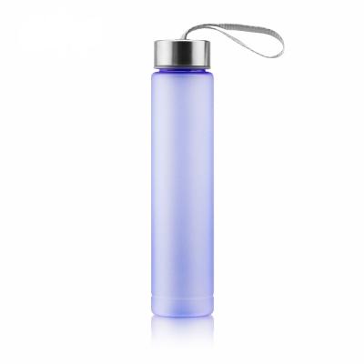 China Sustainable Factory Price 300ml BPA Free Promotional Plastic Water Bottle With Strap for sale