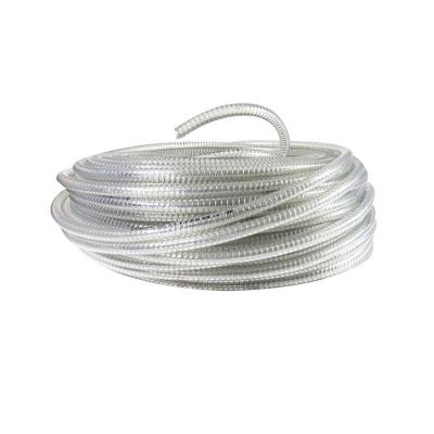 China Washing Car OEM Custom Design Anti-Static Transparent PVC Steel Wire Reinforced Water Hose for sale