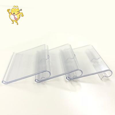 China Display Clear Shelf Shelf Plastic Label Holder For Supermarket Shelves Hook Price Tag Holder for sale