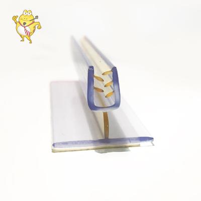 China Retail Self Adhesive Wide Base PVC Display Handle Sign Holder Super Label Clips for sale