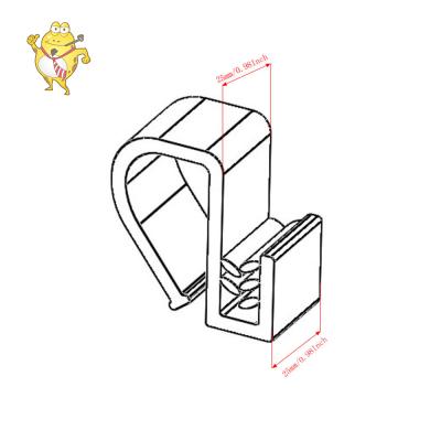 China Supermaerket Show Clear PVC Hook Label Holder Clip Sign Holder Price Tag Display For Supermarket for sale