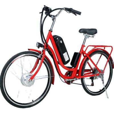 China Hot Selling Steel 24 Inch Woman 2 Seats Bicycle Lady E Bike Electric Bicycle china lithium battery electric bicycle for sale