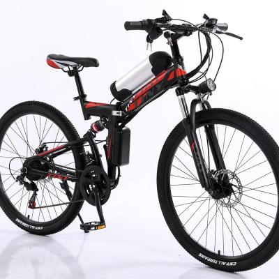 China Steel Electric Folding Bike For Adults 26 INCH 250W Electric Mountain Bike Ebike, Adult Bike With 36V Battery Removable Up To 353Mil for sale