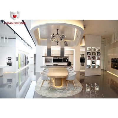 China Neat Custom Household Goods Show Design Kitchen Tableware Store Fitout Shopfittings Home Furniture Center Display Grinding Wheel for sale