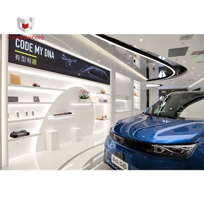 China Automobile 4s furniture store neat car display and auto spare parts showroom car dealership store interior design for sale