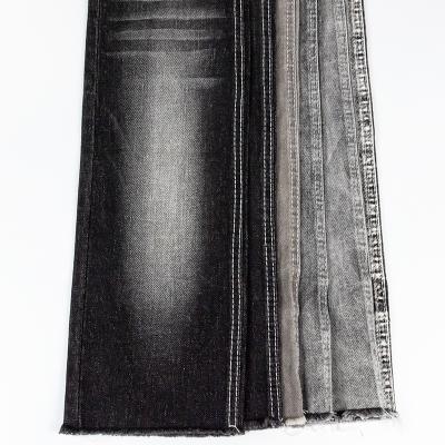 China 65% Cotton 33% Polyester 2% Polyester 2% Spandex 8.3oz Cross Rope Selvedge TR Selvedge Denim Fabric Black Stretch Denim Fabric for sale