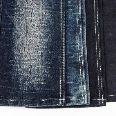 China Denim 1.1% Jacquard Material 70% Cotton 26% Polyester Spandex 2.9% Selvedge Jacquard Denim Fabric Breathable Rayon Jeans for sale