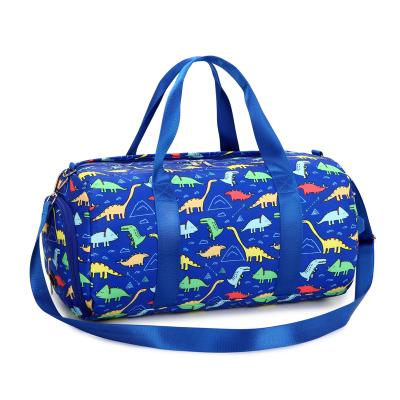 China Durable Custom Dinosaur Cartoon Luggage Duffel Bags Kids Overnight Duffel Bag for sale