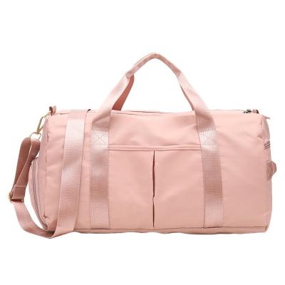 China Custom Waterproof Duffel Bag Fashion Waterproof Wet Dry Pocket Large Person Shoes Pink Travel Bag for sale