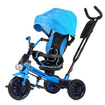 China Ride On Toy Yimei 2021 New 4in 1 Girl With Wholesale Price Baby Tricycle Musical Stroller Foldable Bike With Canopy For One Year Old Baby for sale