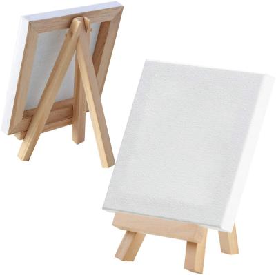 China China stretched canvas and 3 by 5 inch pine wood easel set by 12, stand table stand for painting party for sale