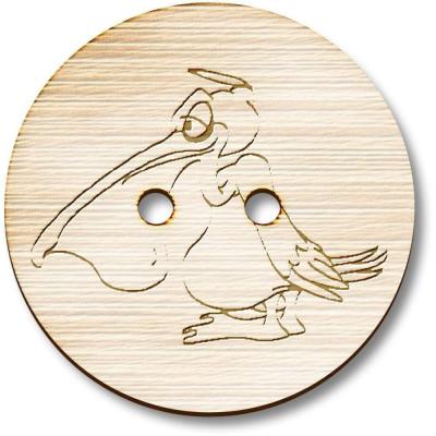 China China 'Pelican Bird' Wooden Buttons for sale