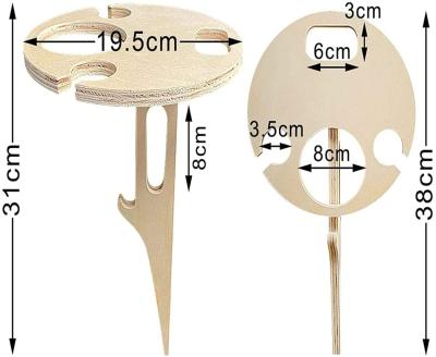 China China Outdoor Folding Collapsible Wine Table Picnic Table With Glass Stand for sale