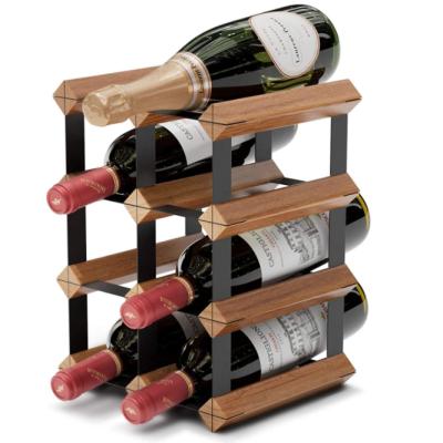 China China Countertop Wine Rack 6 Bottle Extra Wine Rack W 2 Slots for sale