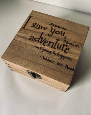 China China Wooden Quote Gift Box Memory Wedding Keepsake Birthday Christmas for sale