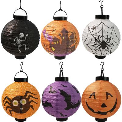 China Home Paper Bat Soul Hallowmas Halloween Decoration Human Skeleton Paper Led Lanterns for sale