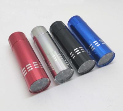 China Cheap price 3AAA battery camping aluminum flashlight alloy 9led mini torch for sale