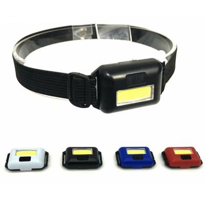 China Cheapest Multicolor COB Headlight Dry Battery Camping AAA Pocket Promotional Headlight for sale