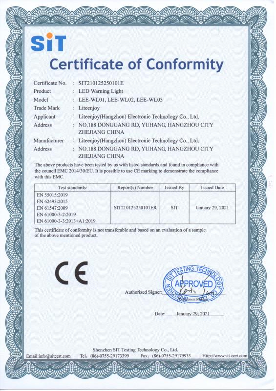 CE - Liteenjoy (hangzhou) Electronic Technology Co., Ltd.