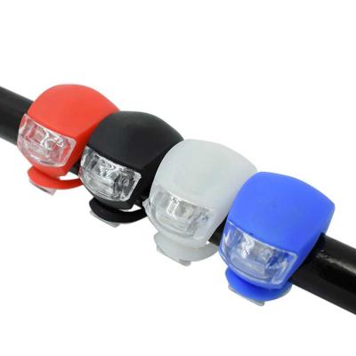 China Outdoor Sport Colorful Silicone Led Bicycle Light Led Bicycle Warning Silicone Rubber Bike Front Light Turn Signal Light for sale