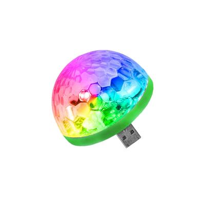 China Anywhere Portable Mobile Phone Stage Lights Small LED Magic Ball For Party Control DJ Disco Ball Sound Light for sale