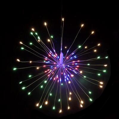 China Flexible Solar Powered Christmas Tree Light Firework Wedding Home Decoration Starburst Home Decoration DIY New Design Led String Lights for sale