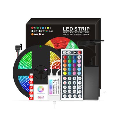 China 44Key Remote Control 5050 5M/10M RGB LED Waterproof DIY Strip Light with 44 Key Remote for Kitchen Bed Room Home Decoration for sale