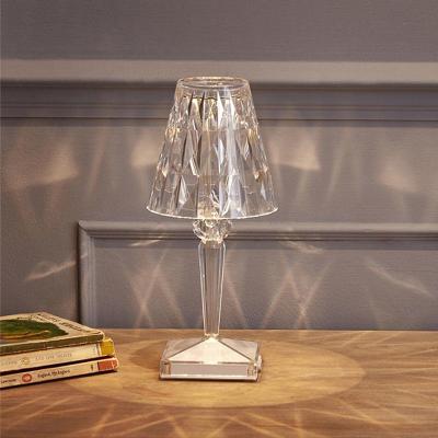 China Dropshipping Modern Crystal Table Lamp Luxury Acrylic Modern Led Touch Control Night Light For Hotel Restaurant for sale