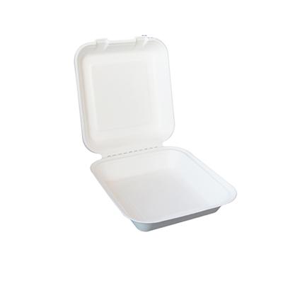 China 8 Inch Biodegradable Heatable Custom Restaurant Lunch Box Disposable Takeout Food Containers With Lids for sale