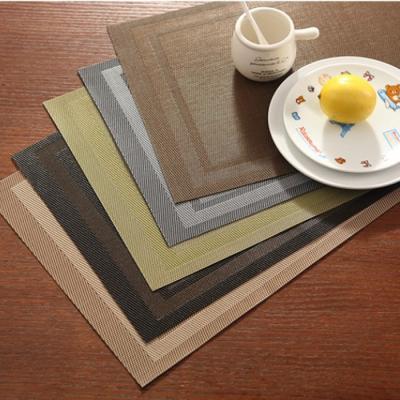 China Sustainable Woven Restaurant Dining / PVC Table Place Mat for sale